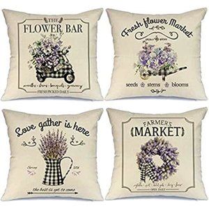 New AENEY Farmhouse Pillow Covers 20x20 Set of 4